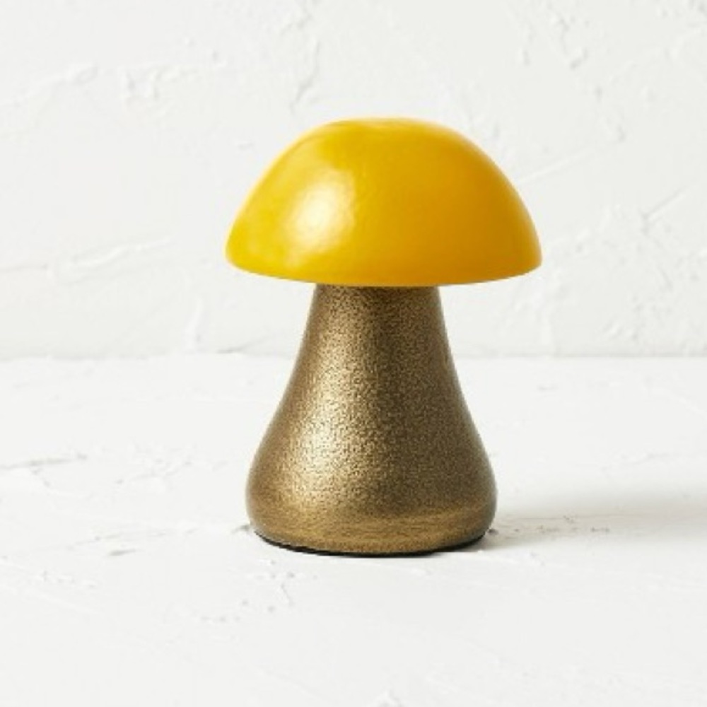 Opalhouse Jungalow decorative small mushroom 🍄‍🟫 NWT goldenrod yellow